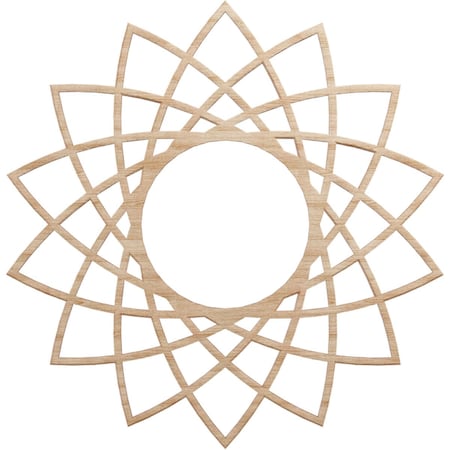 Ekena Millwork Eleanor Wood Fretwork Pierced Ceiling Medallion, Alder, 20"OD x 7 3/4"ID x 1/4"T CMWP20X20X0250EAAL
